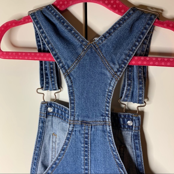 RSQ Distressed Denim Shortalls. - Picture 8 of 13